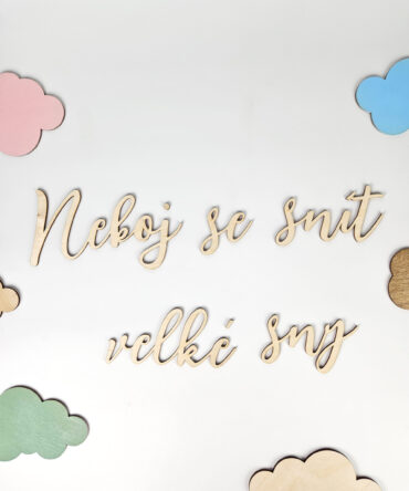Dřevěný nápis