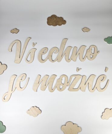 Dřevěný nápis
