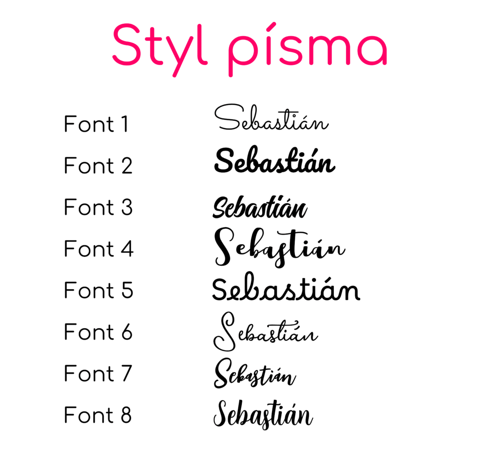 styl písma na eshop podklad - jméno