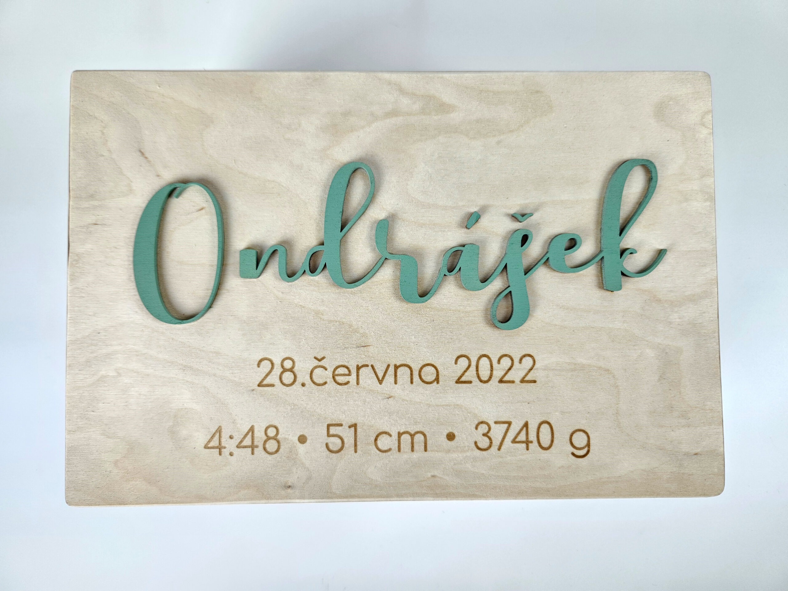Dřevěná bedýnka na vzpomínky