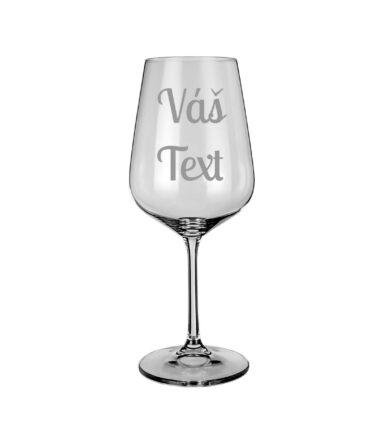 Sklenice na víno s gravírováním vlastního textu 0,45 l | DORA/STRIX
