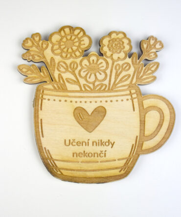 dřevěná magnetka pro učitelky